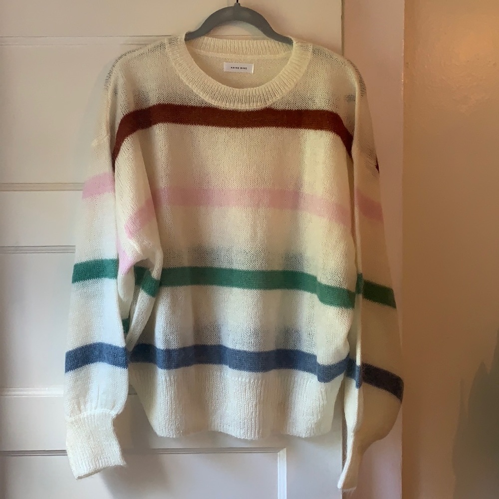 Anine Bing Multicolor Striped Sweater